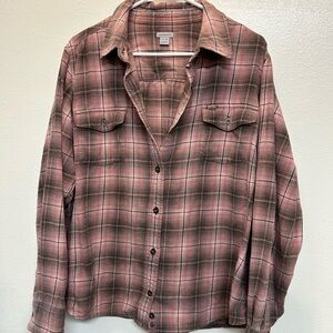 🌸🤎 Carhartt Pink and Brown Plaid Casual Shirt 🤎🌸